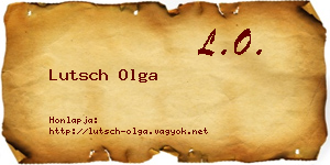 Lutsch Olga névjegykártya